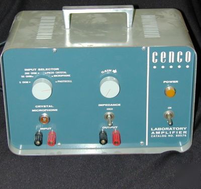 Cenco laboratory amplifier cat. no. 80576 115 vac