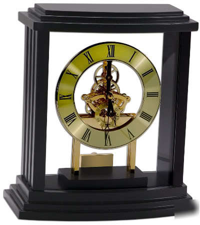 New brand dacasso black wood desk clock for office 