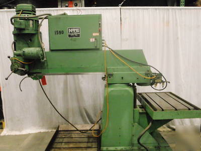 6997 htc johansson 10400 radial arm drill 4' x 12