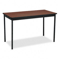 Barricks nonfolding utility table with steel legs