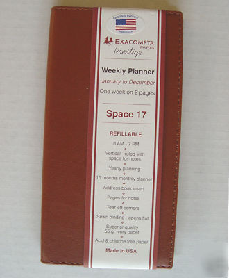 Exacompta prestige space 17 planner weekly 2010 brown