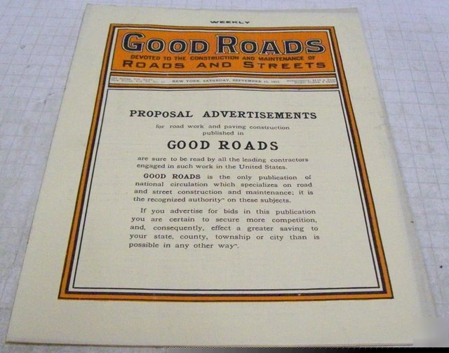 Good roads 1913 construction magazine vol.44, no.11