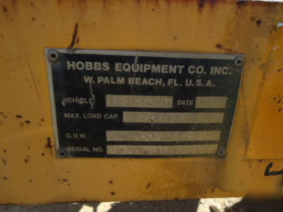 Hobbs utility reel trailer, holds 8 foot diameter reel