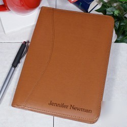 Personalized executive small leather business portfolio