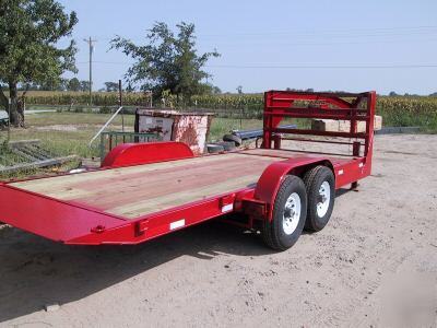 2010 16' tilt 4' gooseneck equipment skidsteer tractor