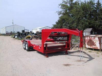 2010 16' tilt 4' gooseneck equipment skidsteer tractor