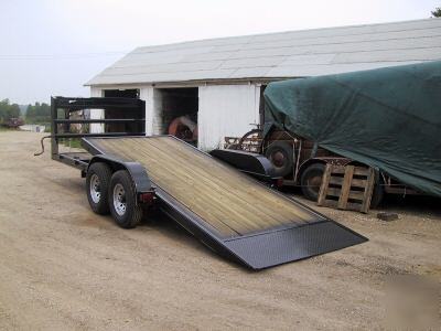 2010 16' tilt 4' gooseneck equipment skidsteer tractor