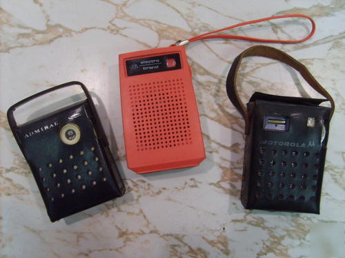 Admiral Y2223 motorola X23V transistor radio lot pink