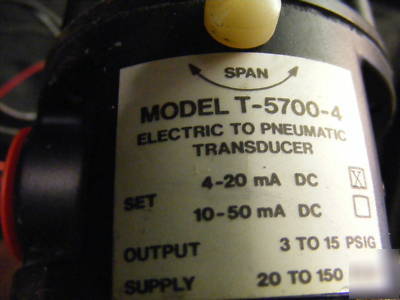 New fairchild t-5700-4 electric to pneumatic transducer 