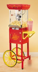 Old fashioned movie popcorn machine 2 oz w/cart ccp-200