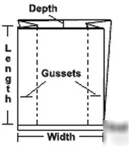 500 - 10X8X24 .85 mil clear gusseted strong poly bags