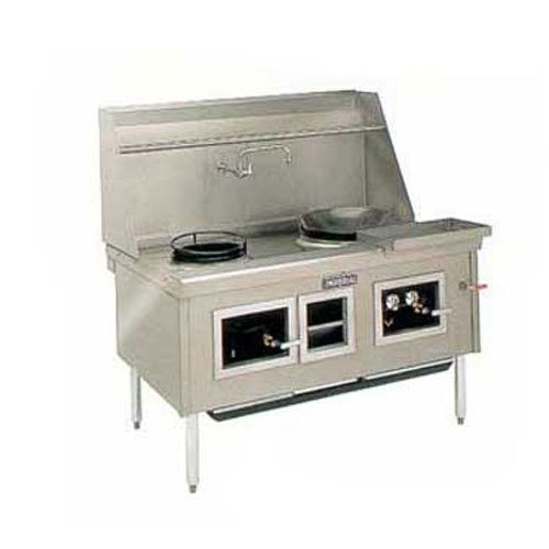 Imperial icra-3 wok range, three burners, water cooled 