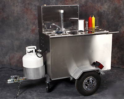 2009 towable stainless steel gemini hot dog cart