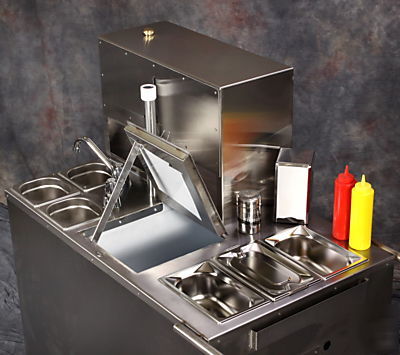 2009 towable stainless steel gemini hot dog cart