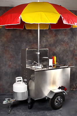 2009 towable stainless steel gemini hot dog cart