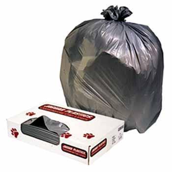 Gray, linear low-density commercial can liners case pac