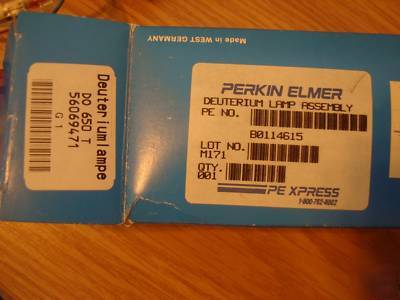 Perkin elmer deuterium lamp assembly DO650T B0114615