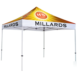 Trade show 10' square event tent full-color full bleed