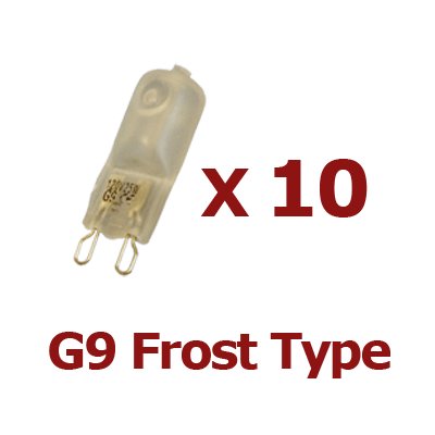 10PCS G9 halogen light bulb lamp / frost type 120V 25W