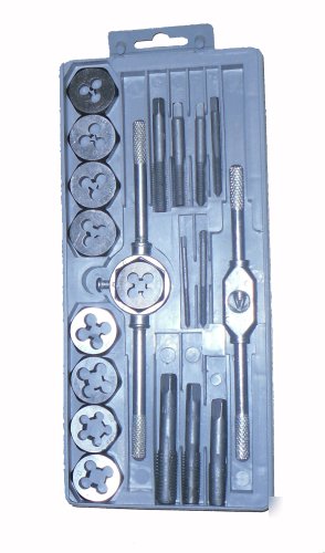 Pro 20 pc metric tap and die wrench set M3-M12 hardened