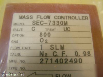 Stec sec-7330 mfc mass flow controller O2 1SLM rebuilt