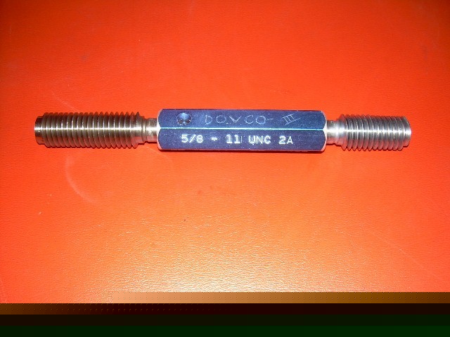 Thredco 5/8-11 unc-2A thread set plug gage w/handle