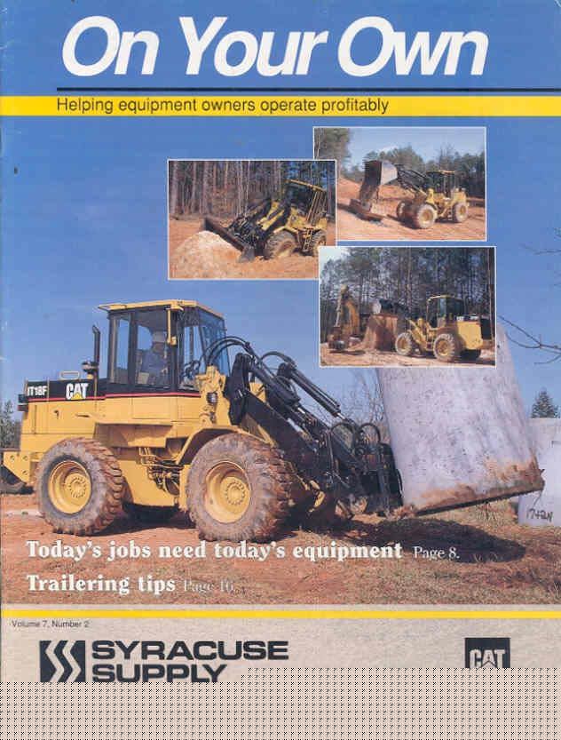 1993 caterpillar excavator loader brochure kyle petty 