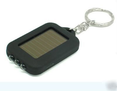 10PCS mini solar power led flashlight with key chain 