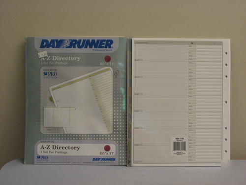 Day runner a-z directory 8 1/2 x 11 nip