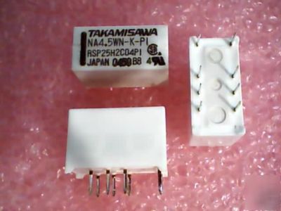 Relays, dpdt, 4.5 v (nominal) coil voltage , lot of 5PC
