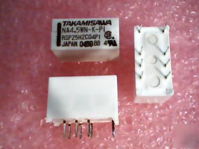 Relays, dpdt, 4.5 v (nominal) coil voltage , lot of 5PC