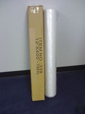Plastic sheeting- 9' x 400' , 1 mil clear visqueen