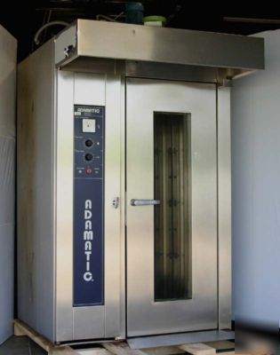 Hobart adamatic single rack gas rotating oven & 2 racks