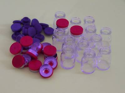 Vials-glass bottles(5ML, clear-stoppers+flip-off seals)