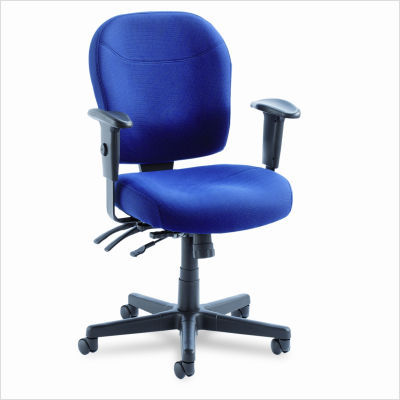 24/7 mid-back multifunction task chair blue