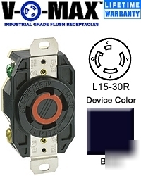 Genuine hubbellÂ® 2720 locking flush receptacle (w/plate