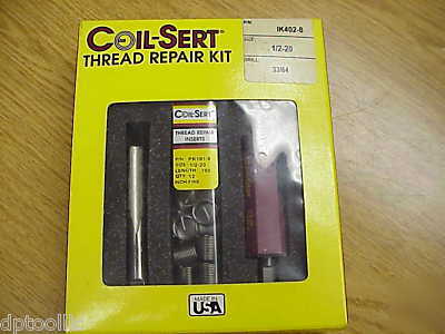 New 1/2-20 coil-sert thread repair kit uses helicoil 