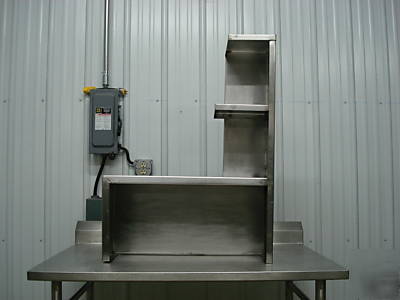 Custom stainless steel condiment shelf rack stand table