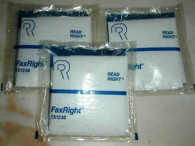 Faxright: read right:TX1236,thermal fax cleaning cloths