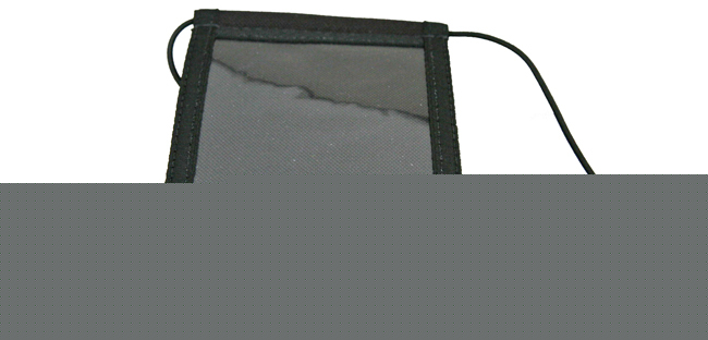 Hwc black nylon neck id holder