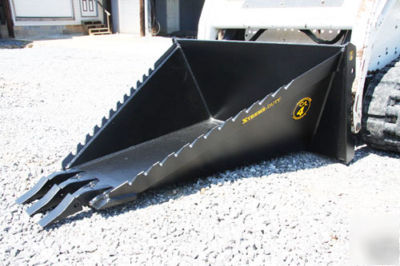 Cal x-treme duty skid steer stump bucket free shipping