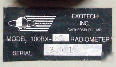 Exotech multiband radiometer
