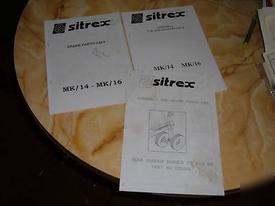 Sitrex 16 wheel rake rear tandem wheel kit owner manual