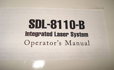 Spectra diode labs, sdl 8110B laser