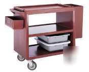 Cambro coffee beige service cart open sides