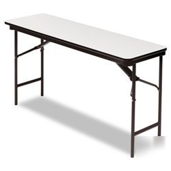 New premium wood laminate folding table, 60W x 18D, ...