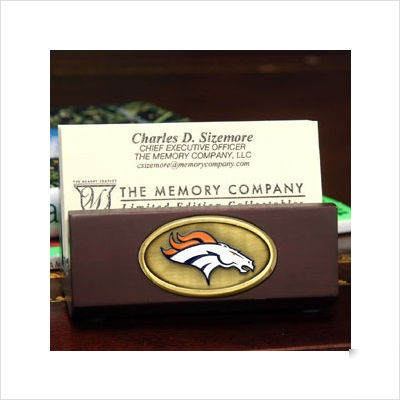 The memory company denver broncos business card holder