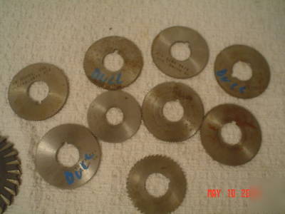 (15) milling slot cutters, saw, keyslot, morse,national