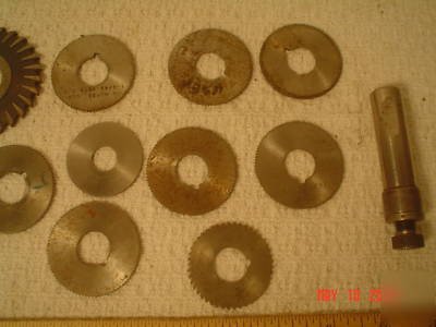 (15) milling slot cutters, saw, keyslot, morse,national