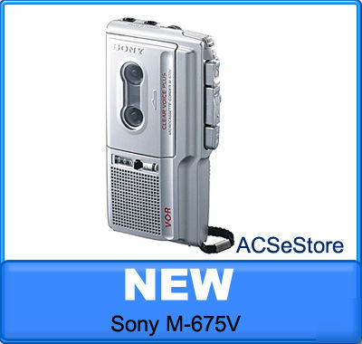 New brand sony m-675V handheld cassette voice recorder